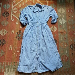 Universal Thread Long Sleeve Cinch Waist Maxi Shirtdress